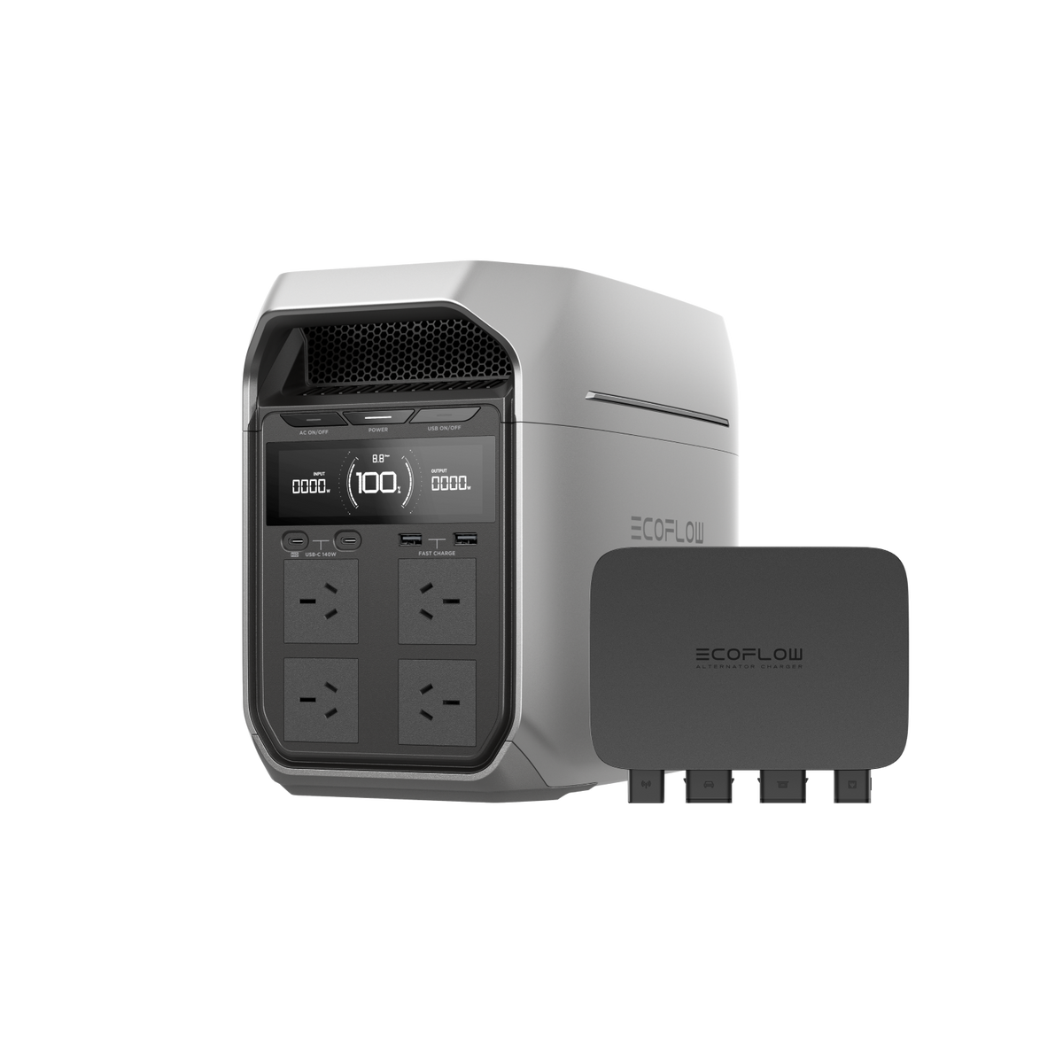 Ecoflow Delta 3 Plus Portable Power Station - 1800W output; 2048Wh battery; 500W Solar charger; 10ms Switchover -SA Socket