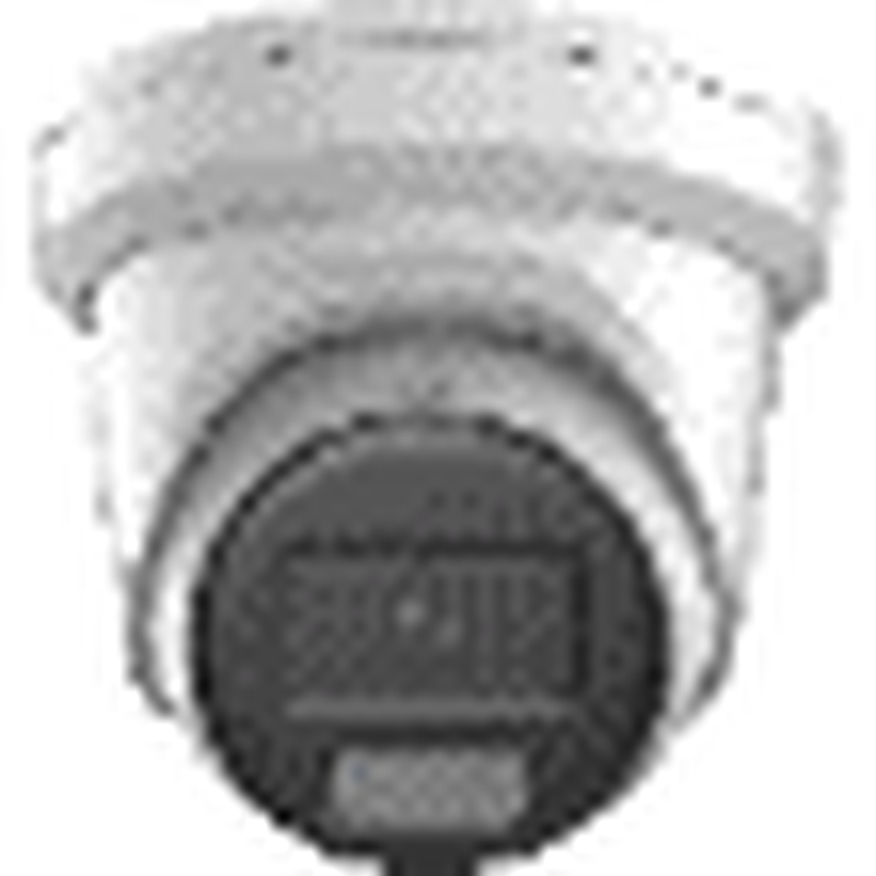 ColorVu 8MP turret, 2.8mm lens, 30m hybrid-light, 130dB WDR, array microphone, alarm & audio IO, strobe-light & siren, 12VDC/POE