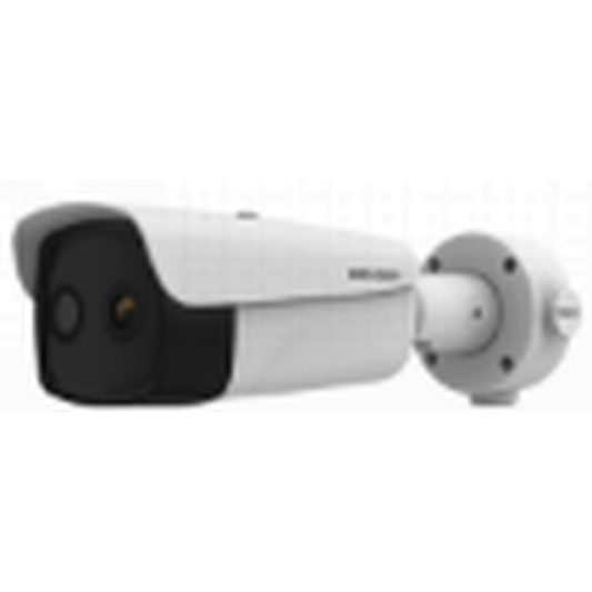 Bi-spectrum thermal bullet 15mm thermal + 4MP 6mm optical 50m IR perimeter protection VCA  Fire detection VCA  12VDC/24VAC/POE