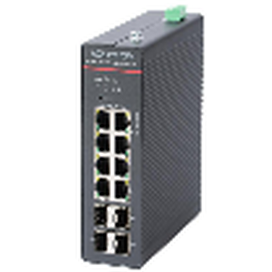 Industrial smart-managed 12 port gigabit POE switch, 8x Gbe POE ports, 4x Gb SFP ports (Excludes 48V PSU) - DRL-48V240W1EN