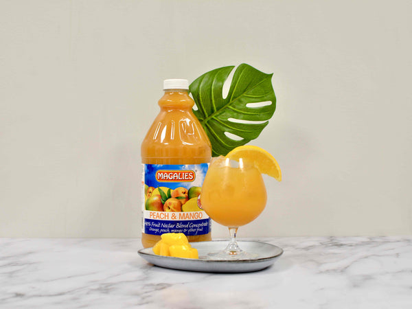 4 x MAGALIES 2 liter Peach & Mango 40% Concentrate (Sold 4 X 2L Per Case) Magalies Nectar Juice