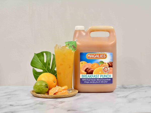 2 x MAGALIES 5 liter Breakfast Punch 40% (Sold 2x 5L Per Case) Magalies Nectar Juice