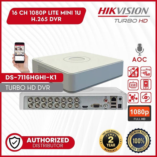 Hikvision 16CH 1080P Lite Mini 1U DVR — Hikvision | Guards on Duty Shop