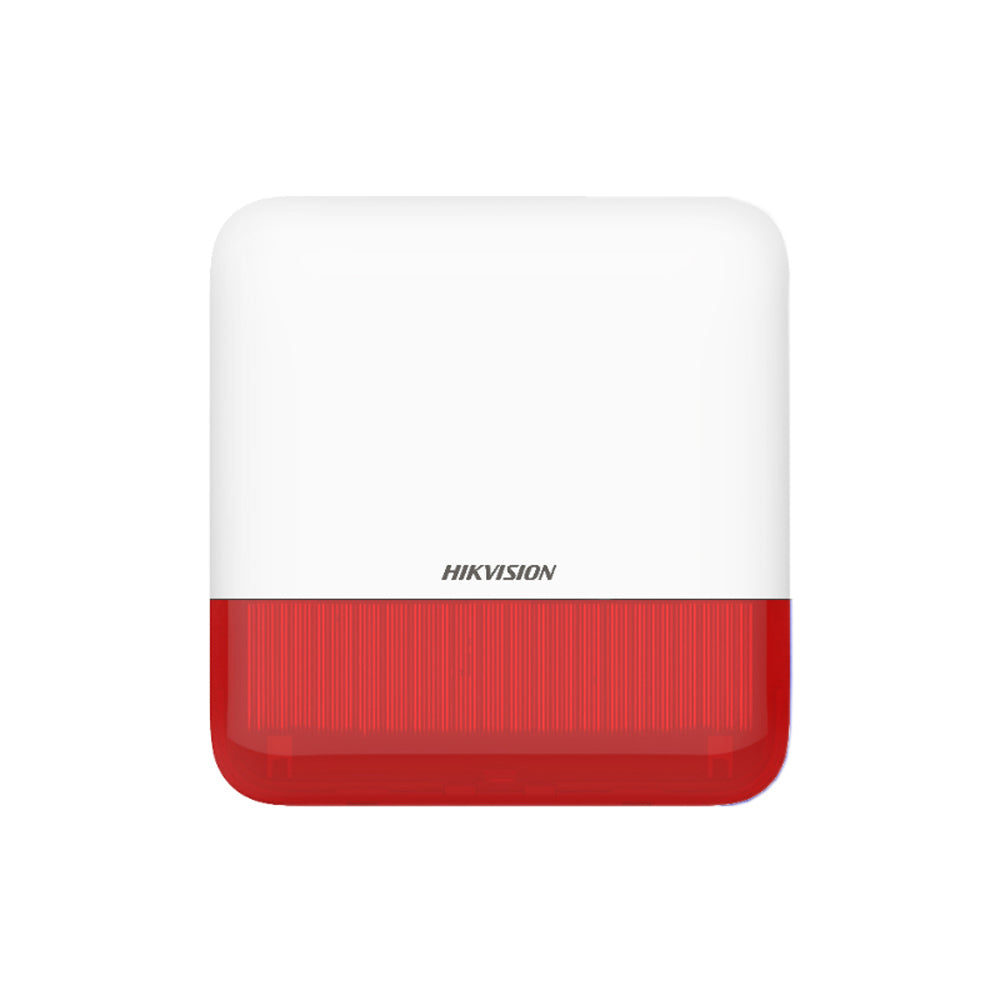 Hikvision AX Pro Red Wireless Outdoor Sounder - Guards On Duty Shop & Security Guards