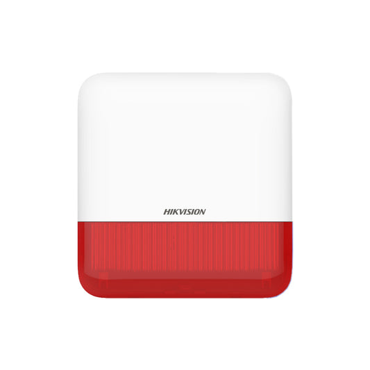 Hikvision AX Pro Red Wireless Outdoor Sounder - Guards On Duty Shop & Security Guards