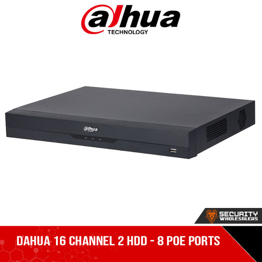 Dahua 16CH 1U 2HDD WizSense NVR - 8PoE