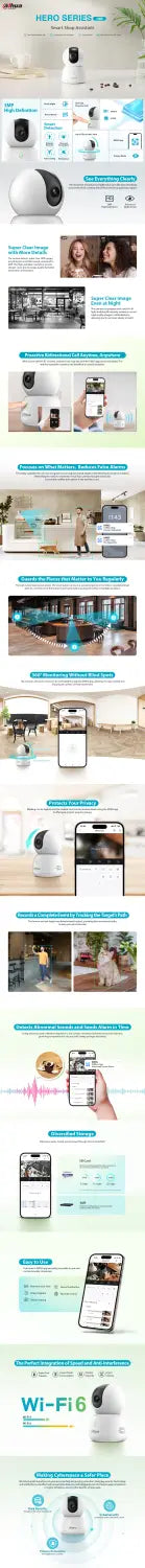 Dahua 3MP Fixed-focal Wi-Fi Pan And Tilt Camera IR 10m