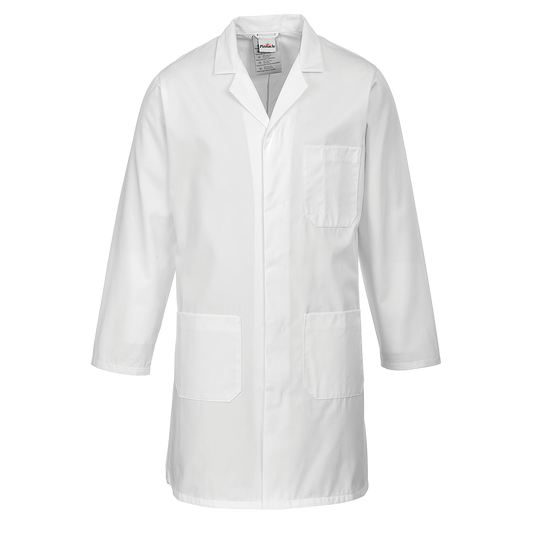 Pinnacle White Dust Coat Long Sleeve (S – 4XL) (Pack of 2)