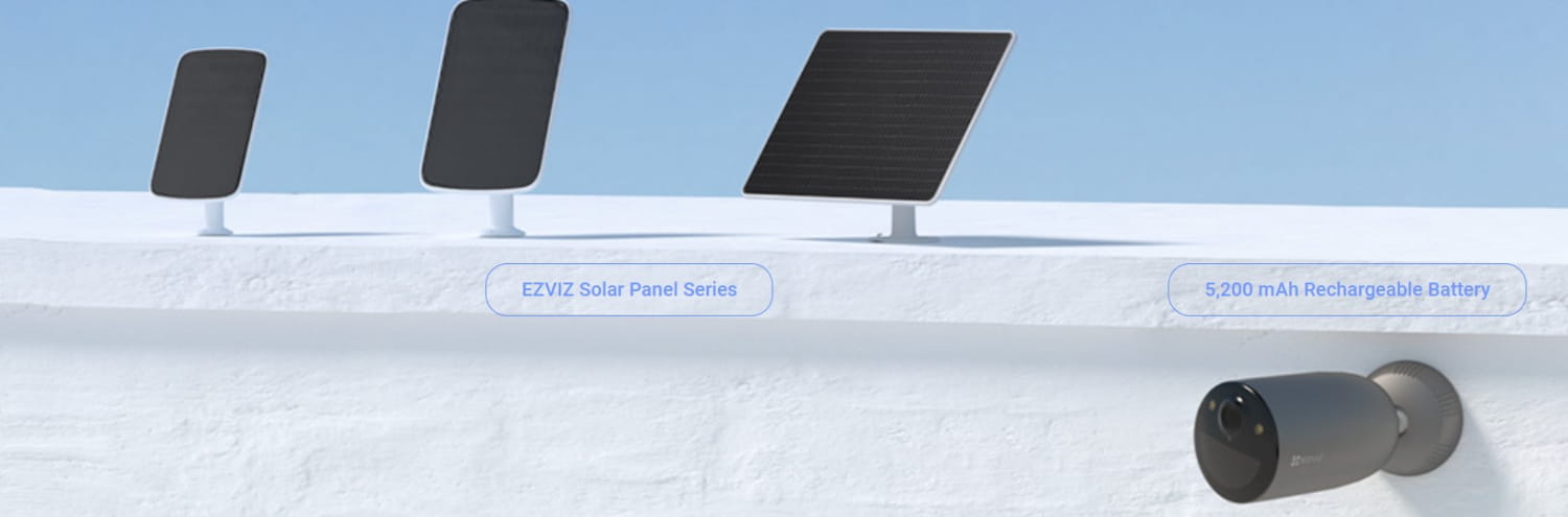EZVIZ EB3 4G 2K Smart Security Battery Camera Solar Kit