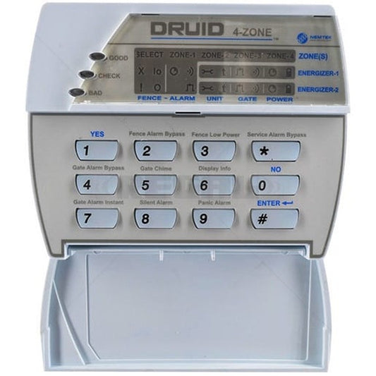 Keypad - 4 Zone LCD for 2 Zone DRUID - Nemtek | Guards on Duty Shop South Africa