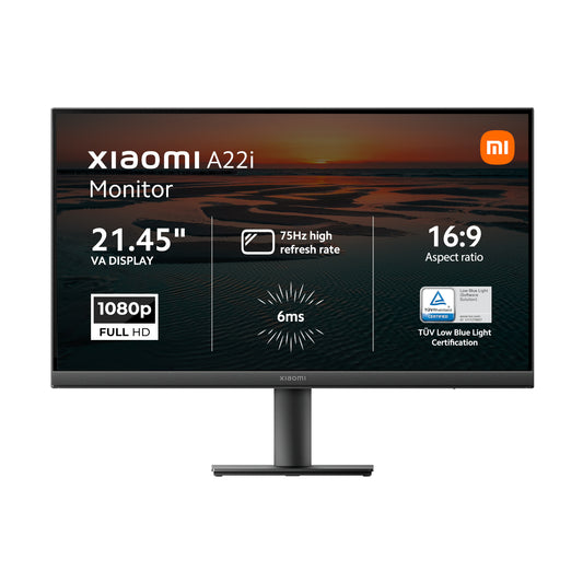 Xiaomi A22i 22" Full HD 1080p VA Monitor (75Hz, 6ms, and VESA Mount) - Guards On Duty Shop & Security Guards