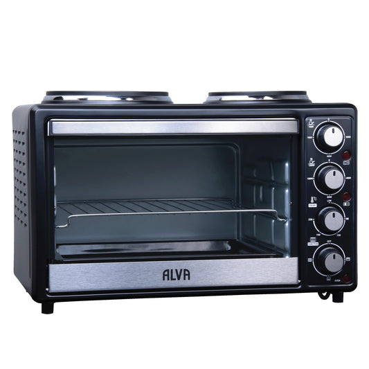 Alva Mini Kitchen - 25L Electric Oven With 2 Plate Stove