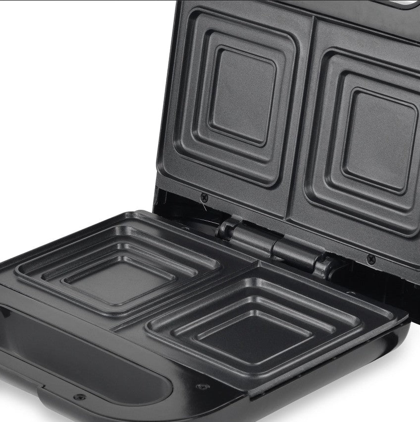 Mellerware 800W 2 Slice Non-Stick Black Sandwich Maker