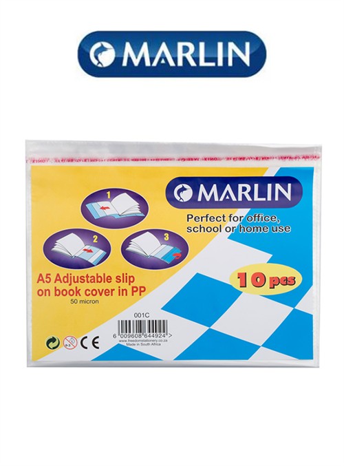 Marlin A5 Slipon Plastic Book Covers 50 micron