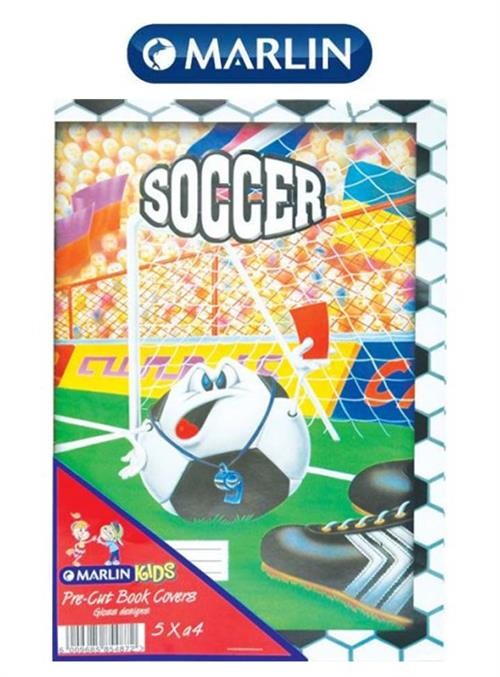 Marlin Kids A4 Precut Book Covers Fancy Designs Sports