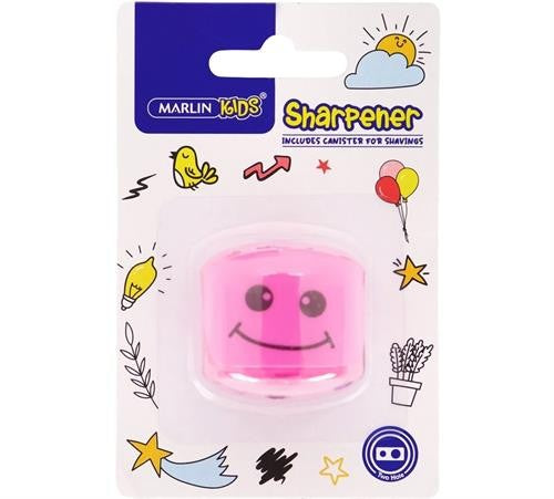 Marlin Kids 2 Hole Sharpener With Container Pink