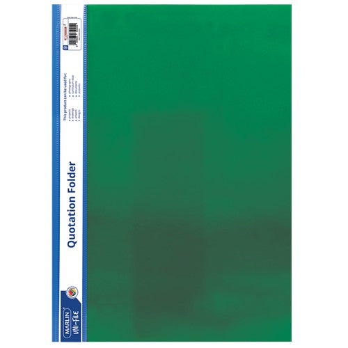 Marlin A4 Quotation and Presentation Folder Green