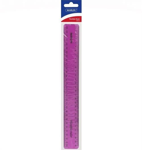 Marlin Flexible 30cm Ruler Pink