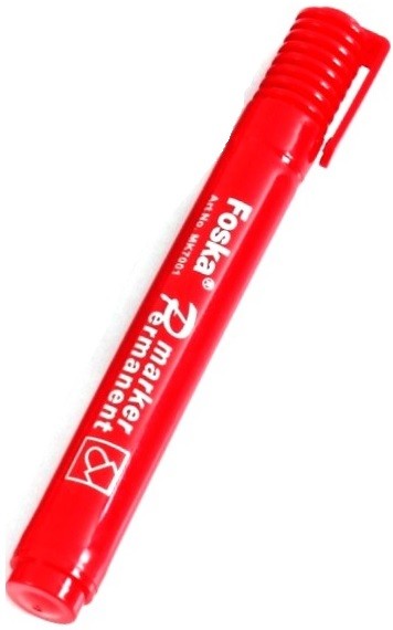 Foska Red Permanent Marker