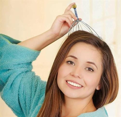 Casey Gold 12 Fingers Head And Scalp Hand Held Manual Massager