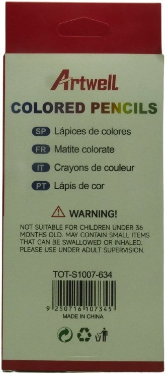 Artwell 12 Pack Assorted Colored Pencils