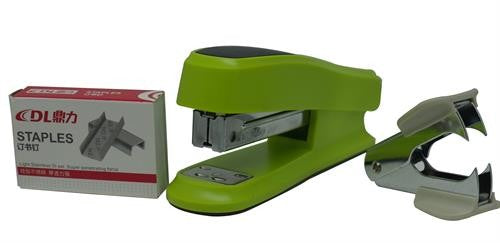 DLOffice Basic Mini Half Strip Stapler Set Green