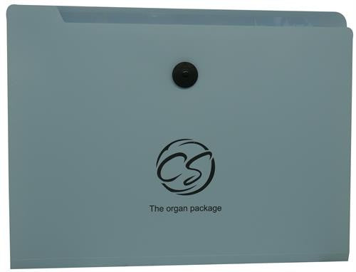 Brainware 8 Compartment Expanding File Organiser Blue