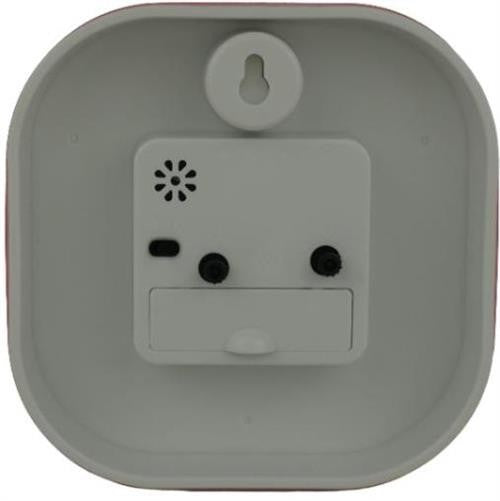 Casey Bedside Square Alarm Clock 12cm Red