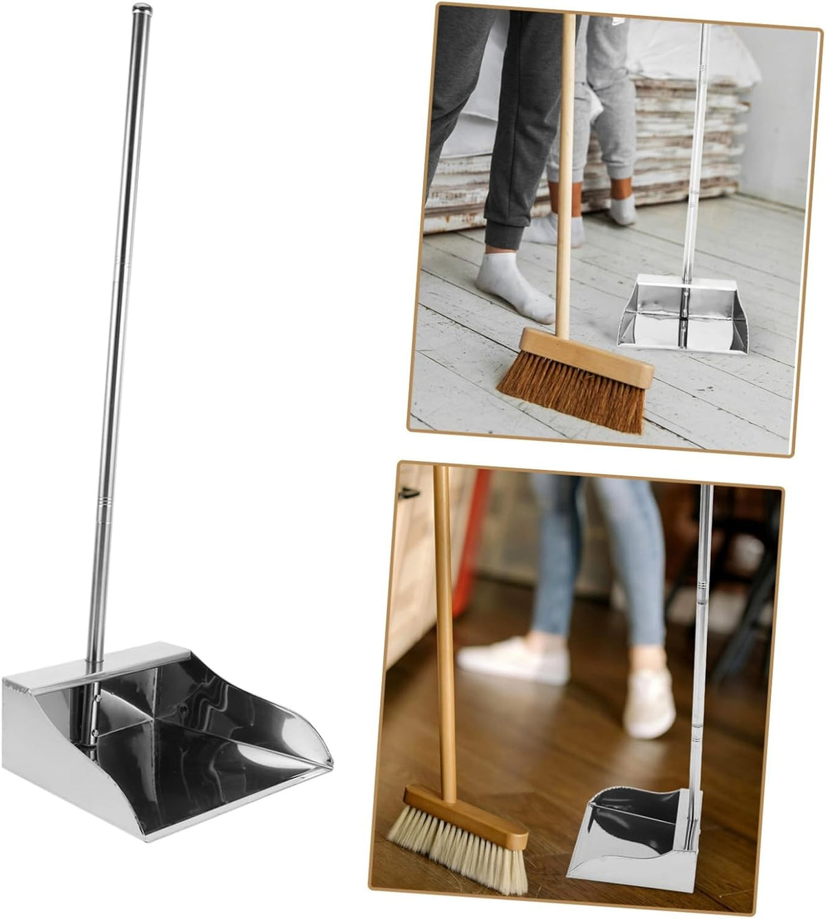 Casey Stainless Steel Long Handle Dustpan