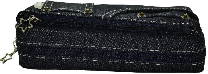 Brainware Dark Blue Denim Pencil Case
