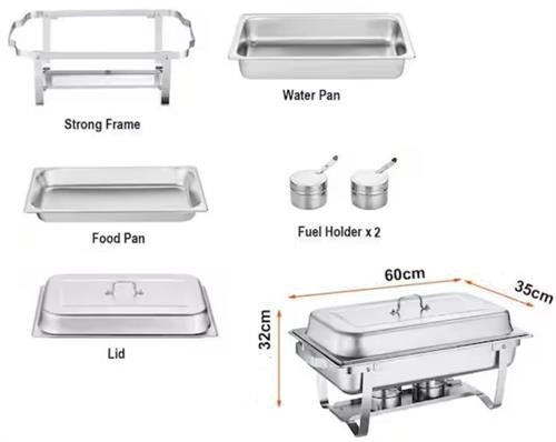 Casey Condere Catering Dish 10L Rectangular Single Pan Chaffing