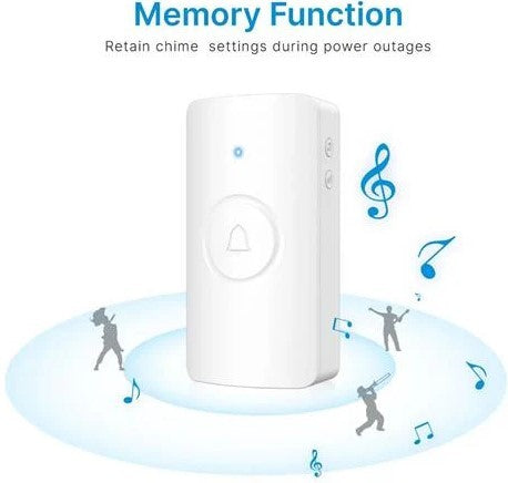 Digitech 100 Metres Wireless Doorbell White