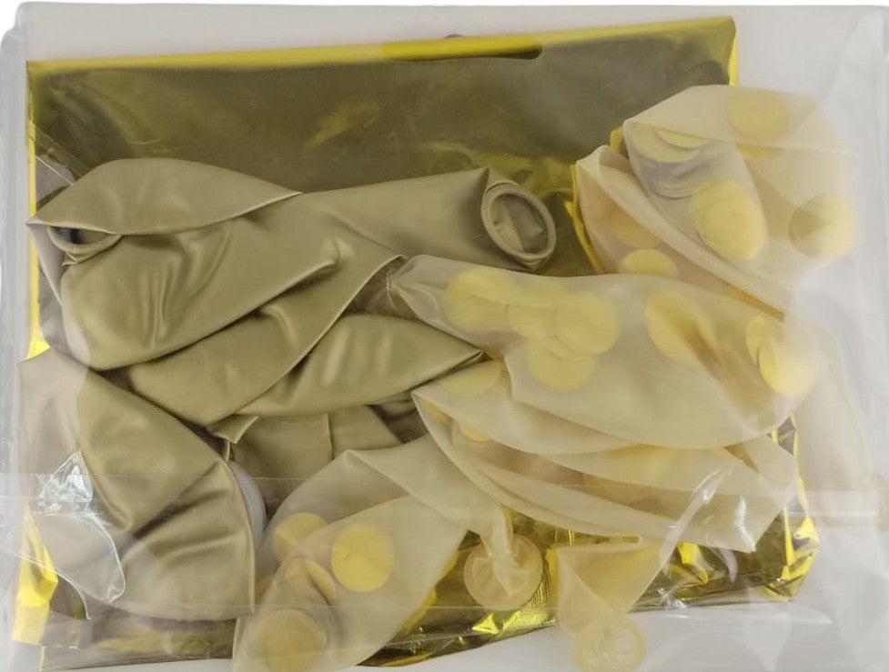 Casey 13pc Gold and White Balloon Set Nr 6
