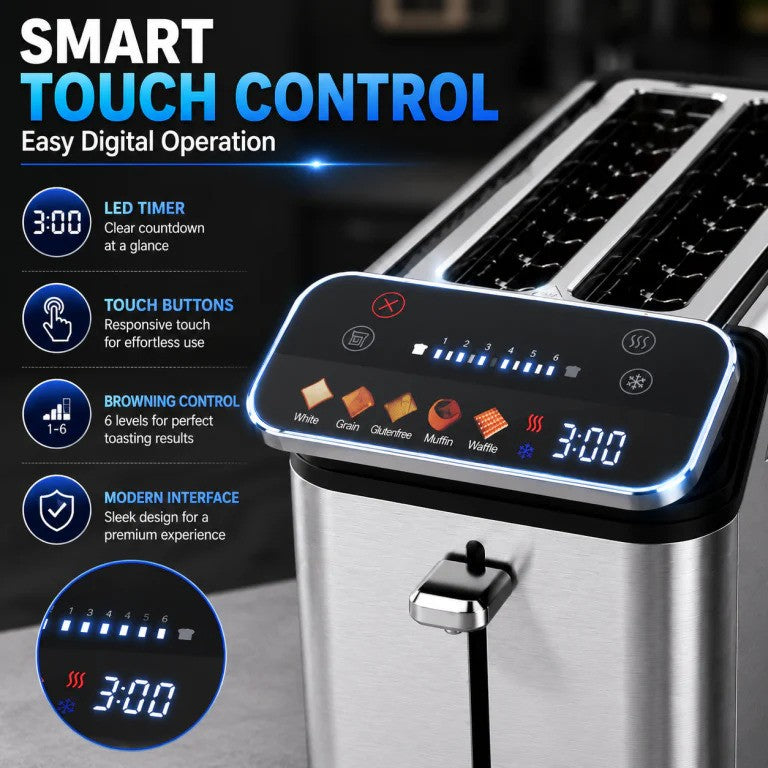 Feelive 4 Slice Smart Digital Toaster