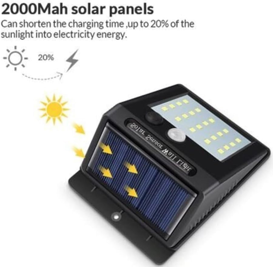 Solarix Solar 20 LED Wall Light and Night Sensor