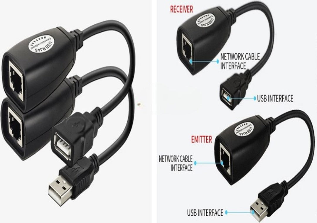 UniQue 150ft USB To RJ45 Extnsion Adapter