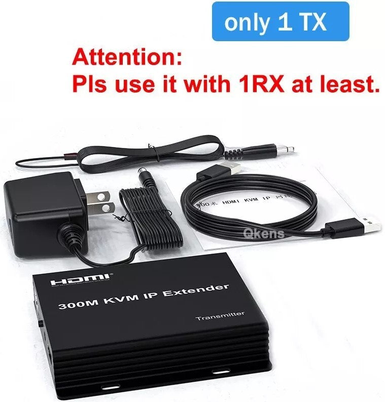 UniQue 300M HDMI KVM IP Transmitter And Receiver Extender