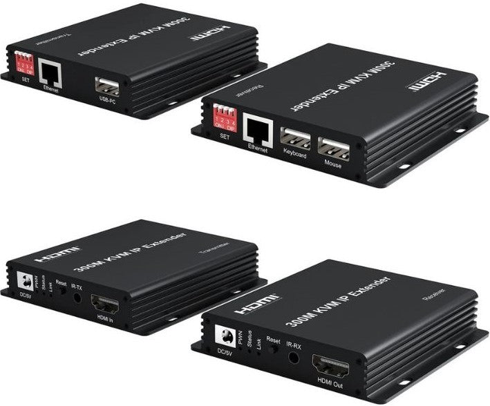 UniQue 300M HDMI KVM IP Transmitter And Receiver Extender