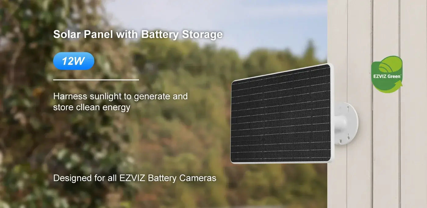 EZVIZ Solar Panel with Battery Storage (12W)