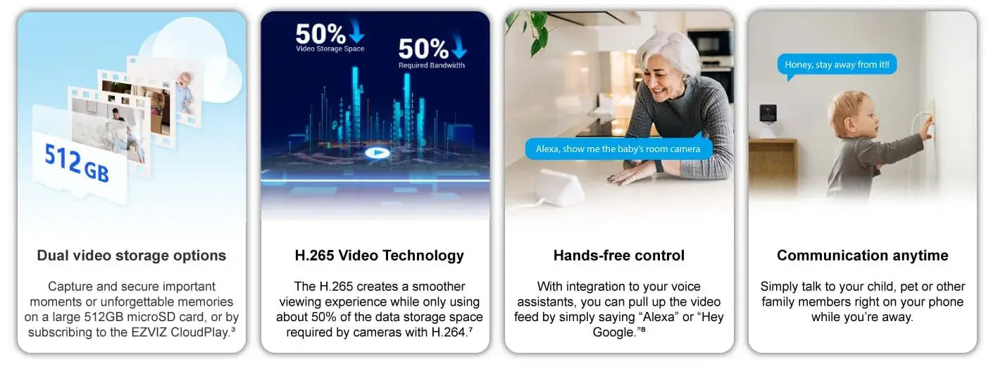 EZVIZ CB2 4G Connectivity 2K Smart Home Camera (Requires a SIM Card)