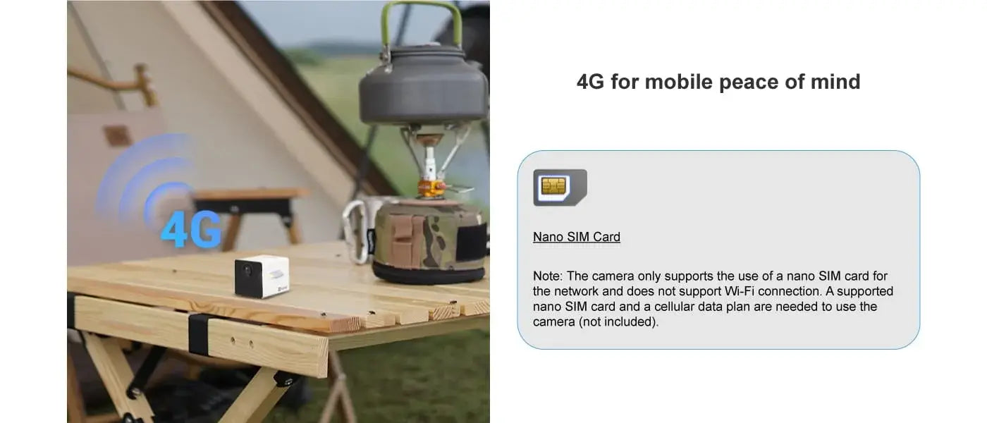 EZVIZ CB2 4G Connectivity 2K Smart Home Camera (Requires a SIM Card)