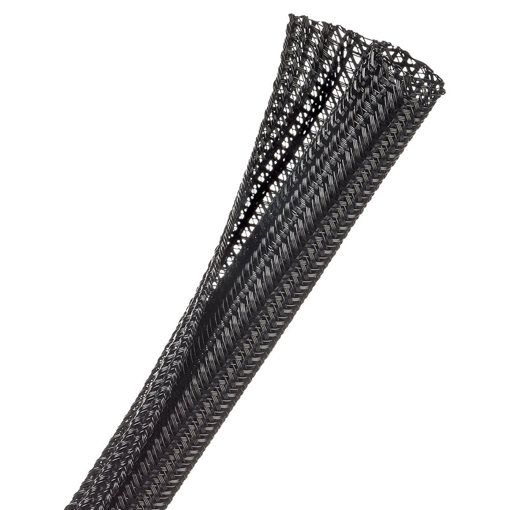 1m Wrappable Split Braid 12.7mm Black (f6n0.50bk) — Techflex | Guards on Duty Shop