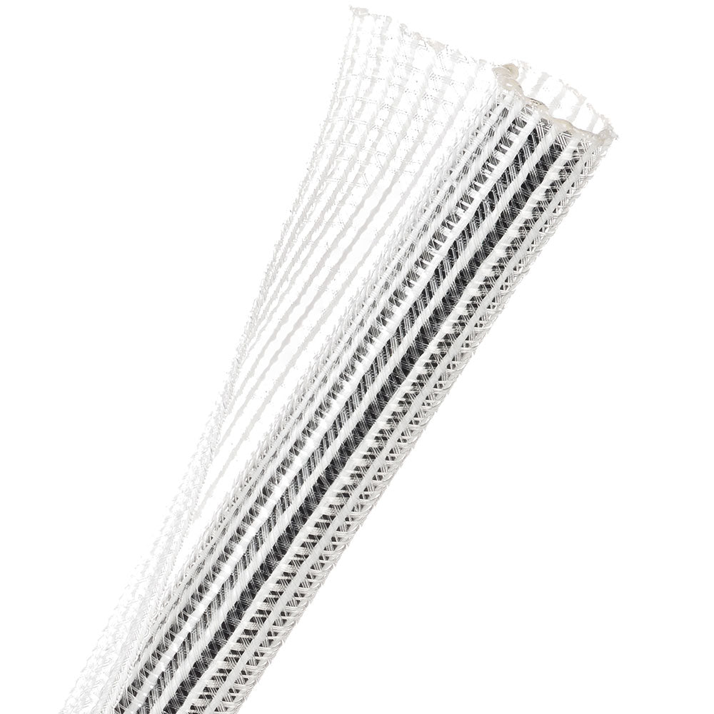 1m Wrappable Split Braid 12.7mm Cl/wht (f6n0.50cw) — Techflex | Guards on Duty Shop