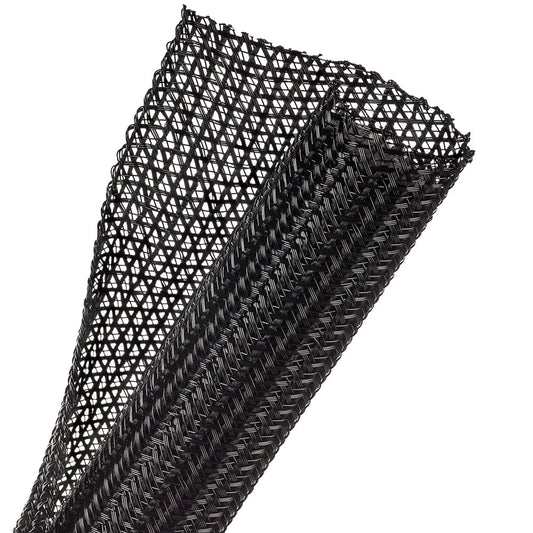 1m Wrappable Split Braid 31.8mm Black (f6n1.25bk) — Techflex | Guards on Duty Shop