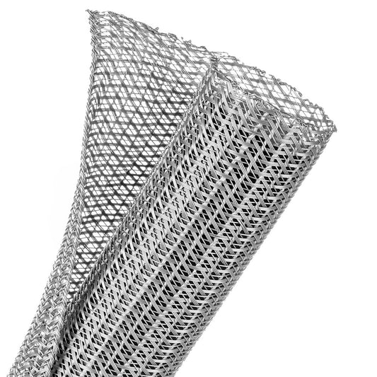1m Platinum Grey Wrap Split Braid Tube (f6n1.50pg) — Techflex | Guards on Duty Shop