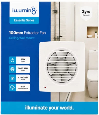 Extractor Fan 15W 100MM Square