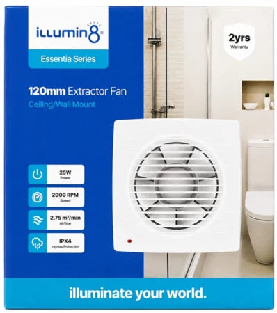 Extractor Fan 25W 120MM Square