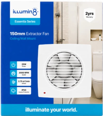 Extractor Fan 25W 150MM Square