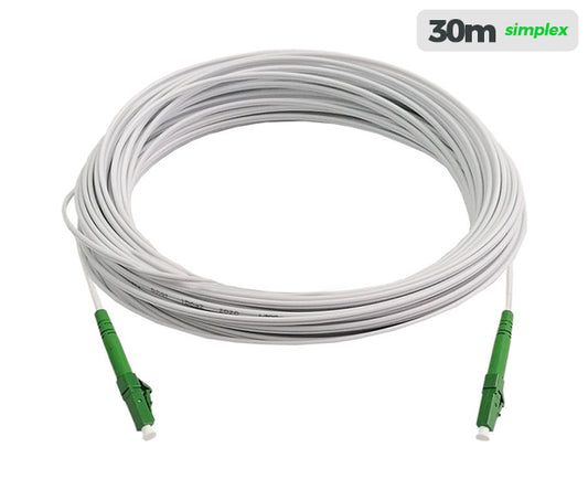 UltraLAN Pre-Terminated Drop Cable (LC/APC) Simplex – 30m White
