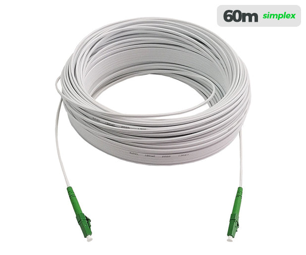 UltraLAN Pre-Terminated Drop Cable (LC/APC) Simplex – 60m White